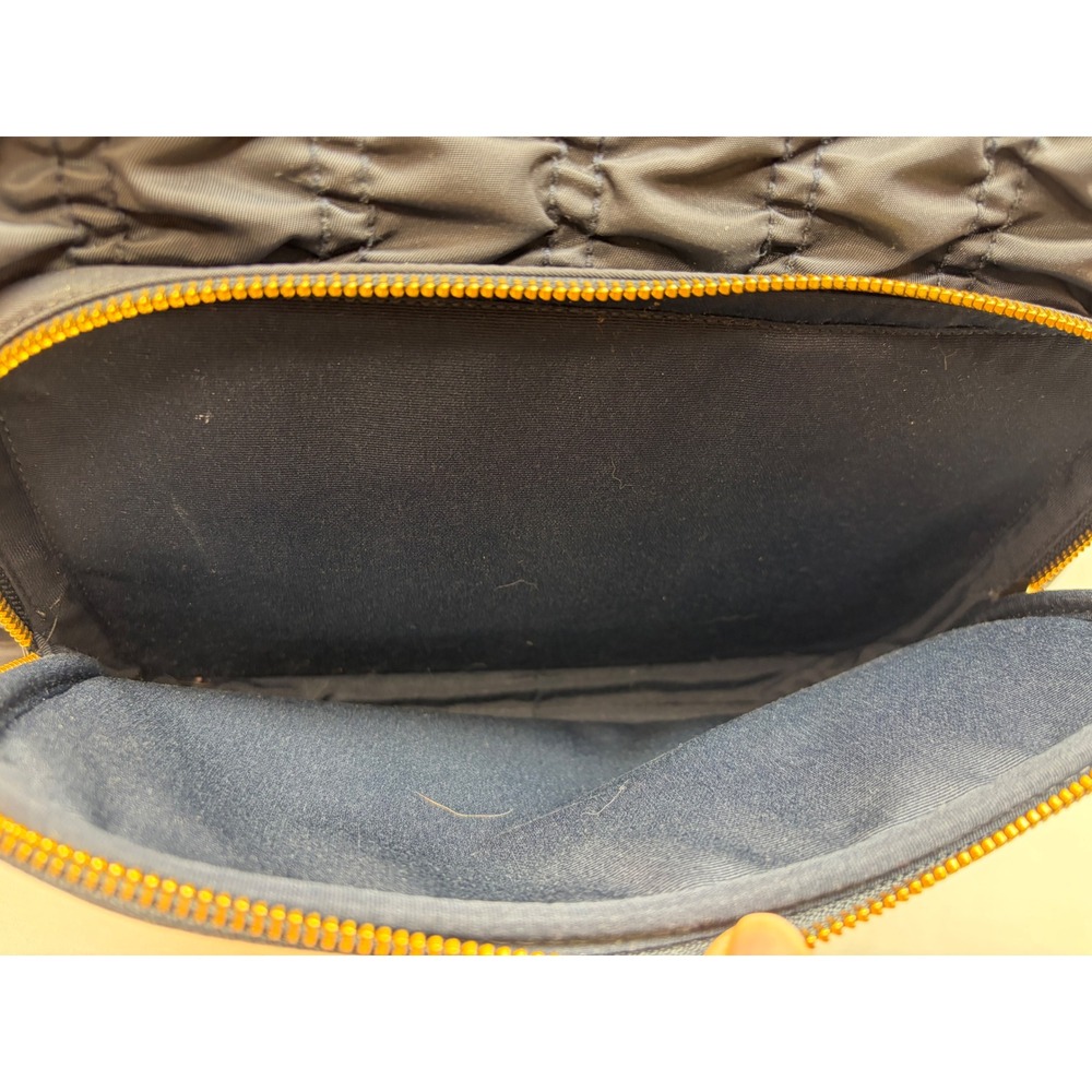 Coach Court Tote Black Ruched Quilted Nylon Pebble Leather Gold Hardware Bag - Picture 6 of 16